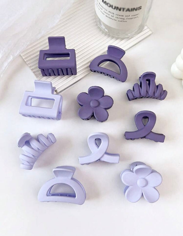 Trendy flower clips -pack of 10